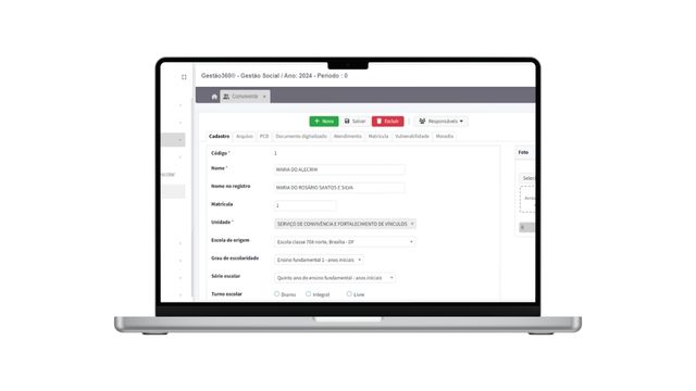 Software para gestão de assistência social